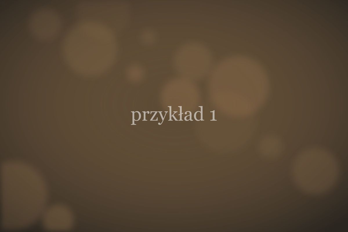 Przykład 1